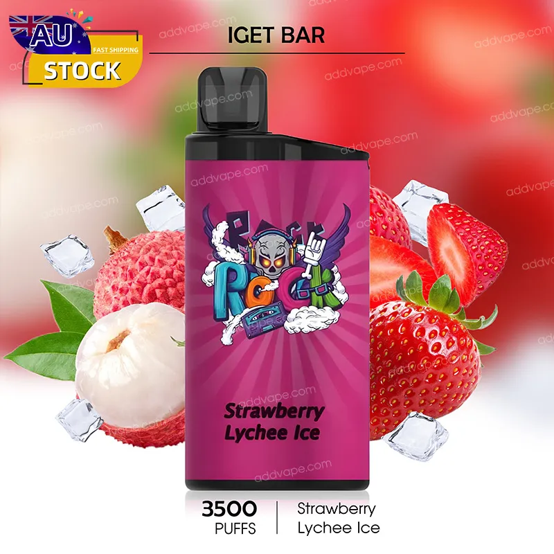 Strawberry Lychee Ice -- IGET BAR - 3500Puffs-CHATVAPER
