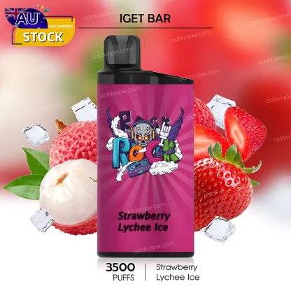 Strawberry Lychee Ice -- IGET BAR - 3500Puffs-CHATVAPER
