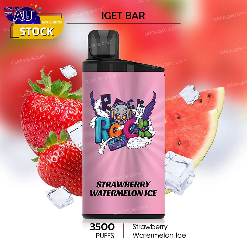 Strawberry Watermelon Ice -- IGET BAR - 3500Puffs-CHATVAPER