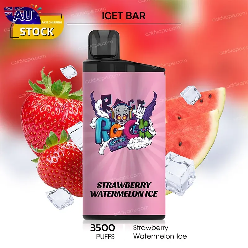 Strawberry Watermelon Ice -- IGET BAR - 3500Puffs-CHATVAPER