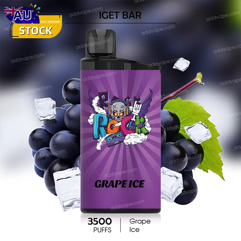 Grape Ice -- IGET BAR - 3500Puffs-CHATVAPER