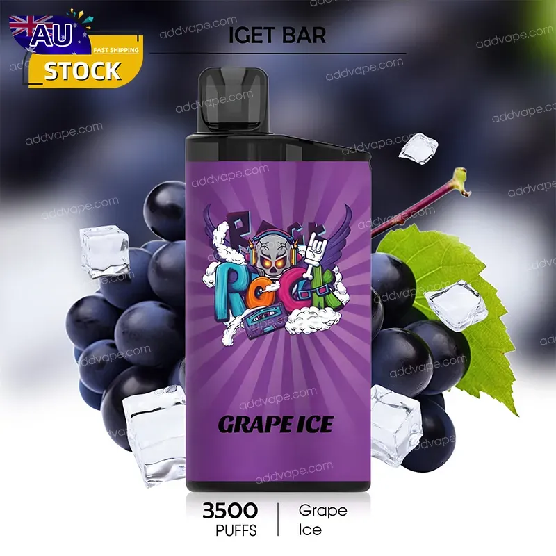 Grape Ice -- IGET BAR - 3500Puffs-CHATVAPER