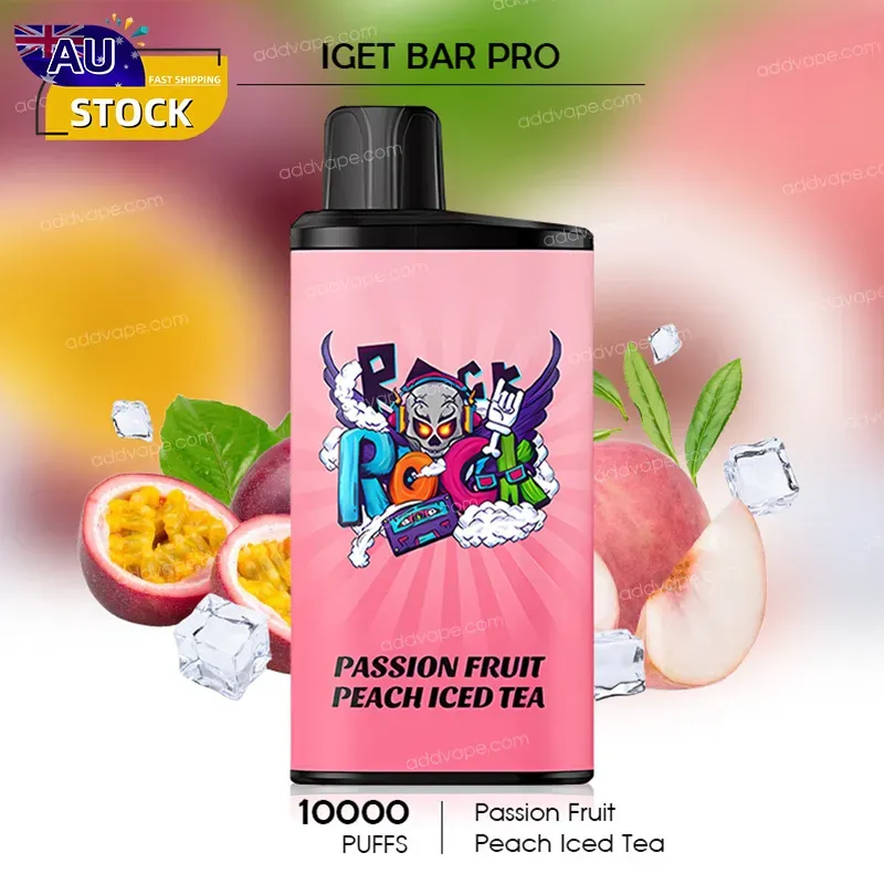 Passion Fruit Peach Iced Tea - IGET Bar Pro - 10000 Puffs