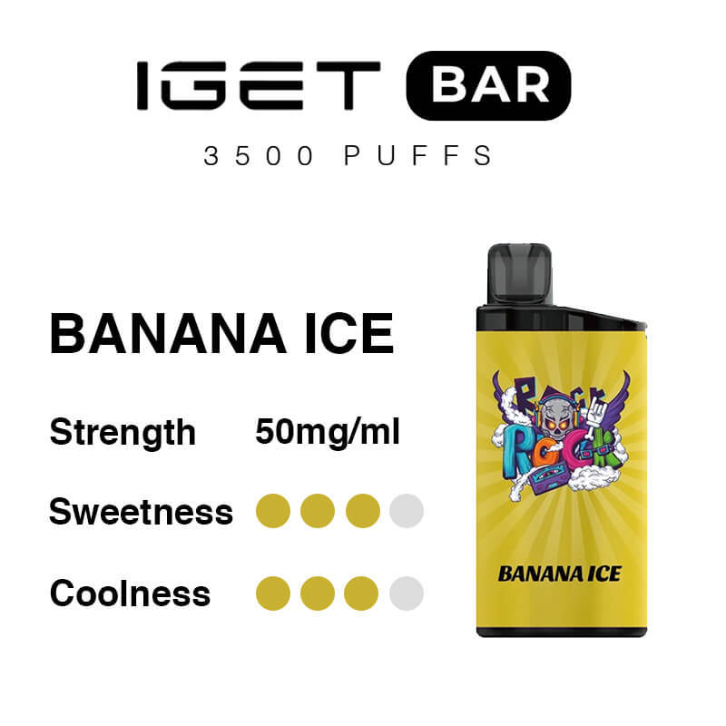Banana Ice -- IGET BAR - 3500Puffs-CHATVAPER