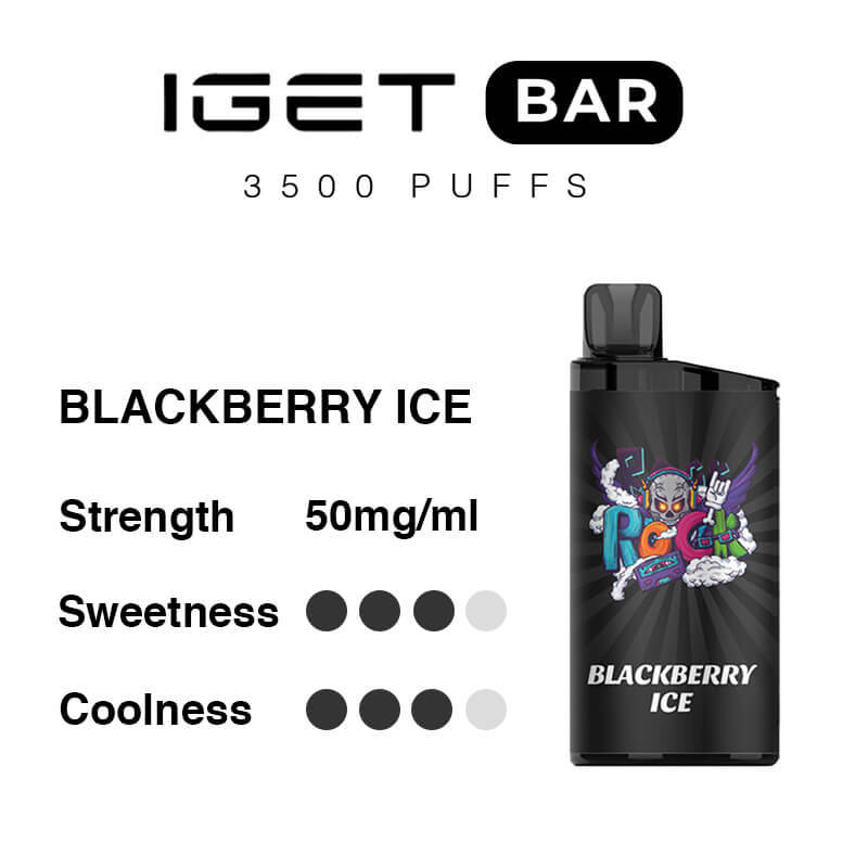 Blackberry Ice -- IGET BAR - 3500Puffs-CHATVAPER