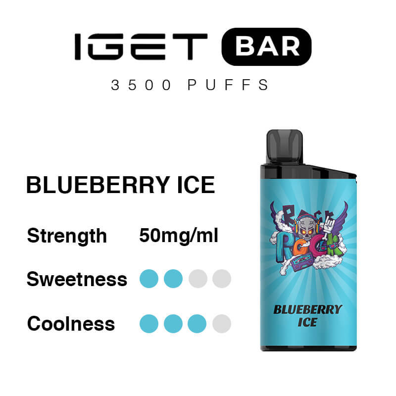 Blueberry Ice -- IGET BAR - 3500Puffs-CHATVAPER