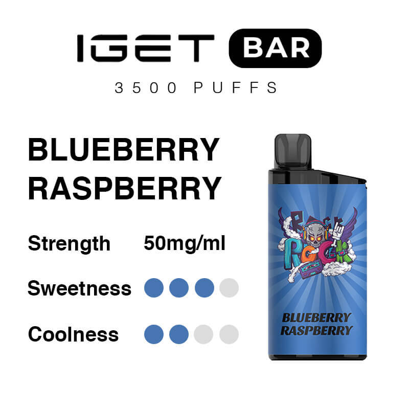 Blueberry Raspberry -- IGET BAR - 3500Puffs-CHATVAPER