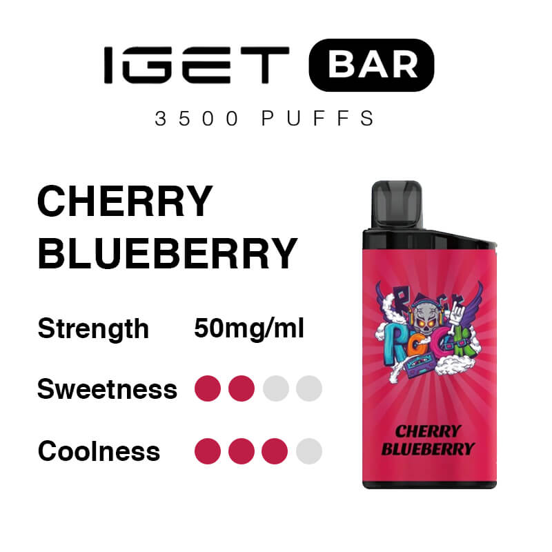 Cherry Blueberry -- IGET BAR - 3500Puffs-CHATVAPER