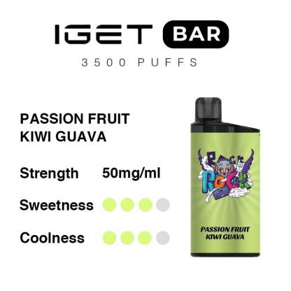 Passion Fruit Kiwi Guava -- IGET BAR - 3500Puffs-CHATVAPER