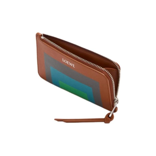 LOEWE x Albers コラボ スクエアパターン カーフレザー ウォレット