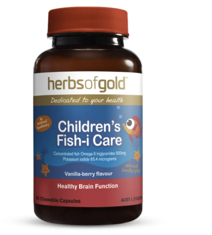 Herbs Of Gold-兒童魚油可咀嚼膠囊Children‘s Fish-i Care (藍莓香草味)60Caps