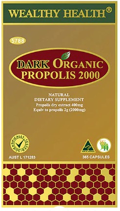Wealthy Health-黑蜂膠膠囊 Propolis 2000mg 365Caps