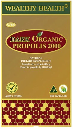 Wealthy Health-黑蜂膠膠囊 Propolis 2000mg 365Caps