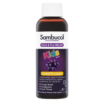 Sambucol-兒童黑接骨木抗感冒糖漿 Cold & Flu Kids Liquid 120ml