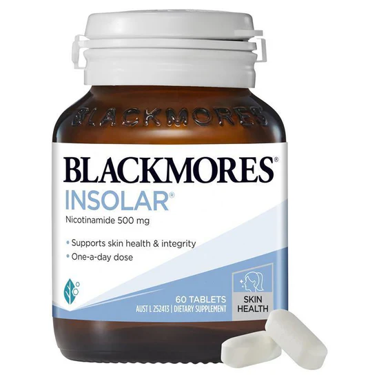 Blackmores-煙酰胺煥白修復精華片 Insolar Skin Health Vitamin B3 60 Tablets