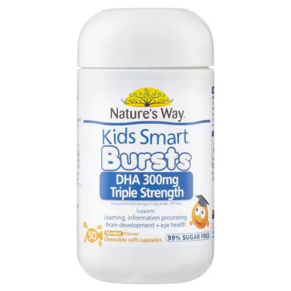 Natures Way-兒童三倍DHA軟膠囊 Kids Smart Bursts DHA 300mg Triple Strength 50 Capsules For Children