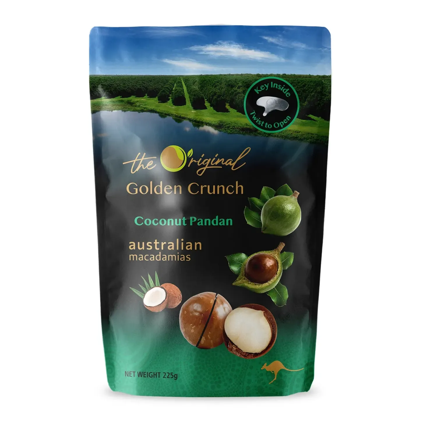 頂級澳洲夏威夷豆 帶殼椰香味 Freedom Fresh Australia Coconut Pandan Nut 225g