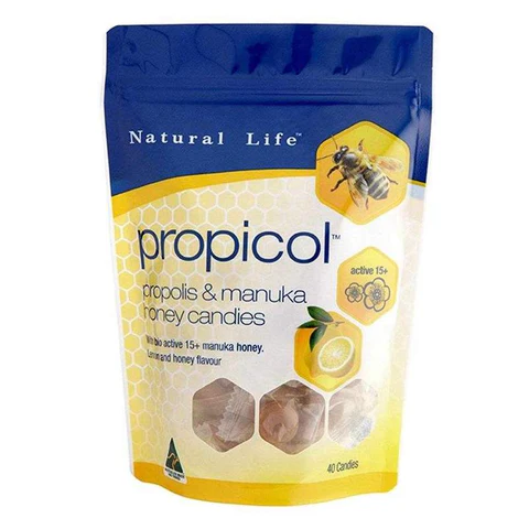 Natural Life-蜂膠潤喉糖 Propolis & Manuka Honey Candies * 40 / Carton