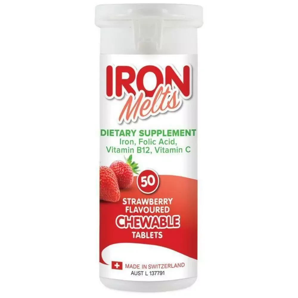 Iron Melts-補鐵咀嚼片 50 Chewable Tablets