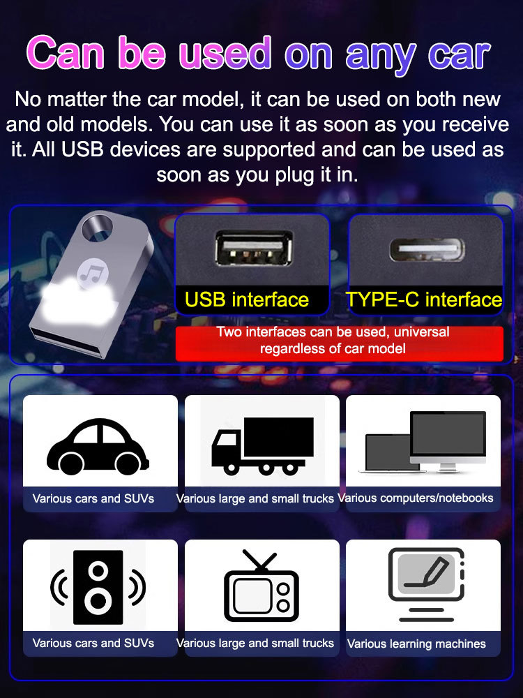 【Car Music USB Flash Drive】High Quality Popular Songs USB Flash Drive