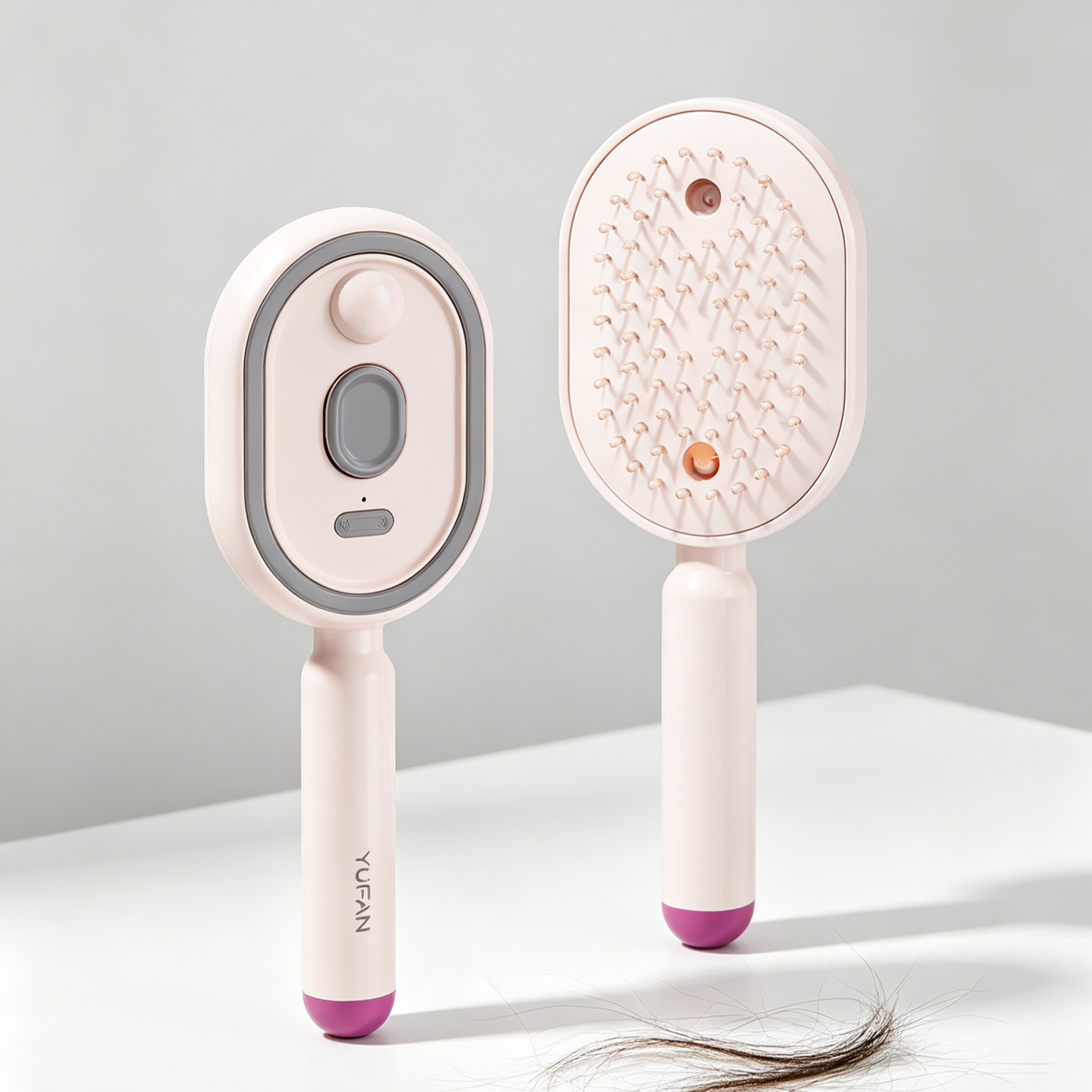 Red Light Essential Oil Hair Comb | Leave-In Scalp Massager & Detangling Therapy Brush