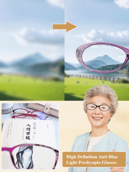 Fashionable diamond-studded beauty reading glasses