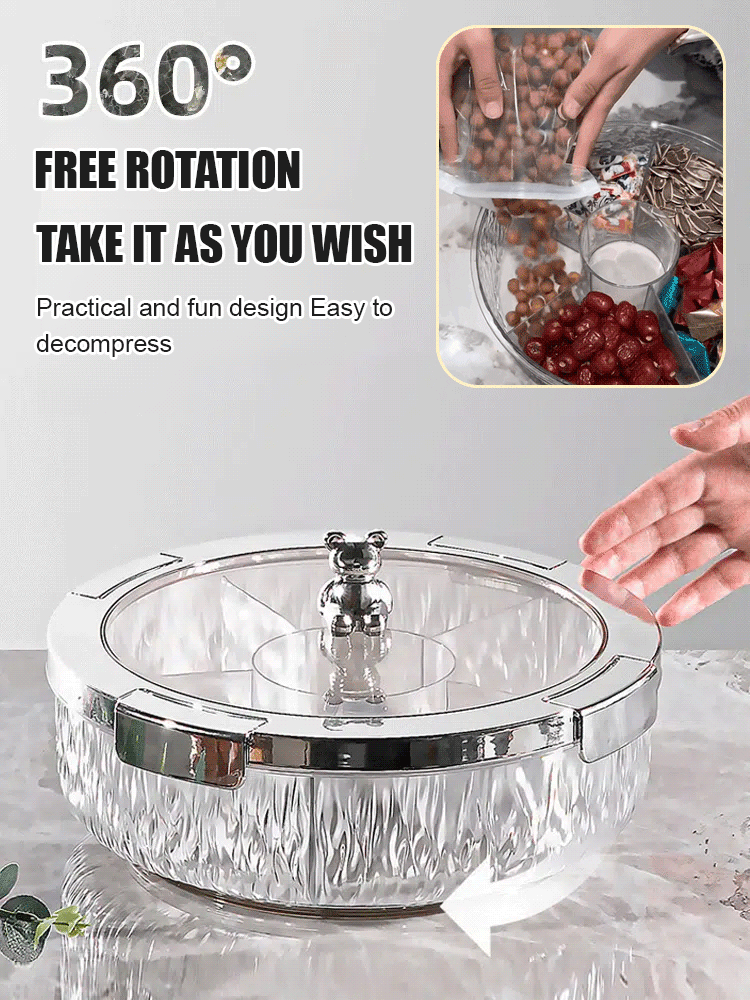 Household Sealed Rotating Snack Fruit Tray - Order with Notes