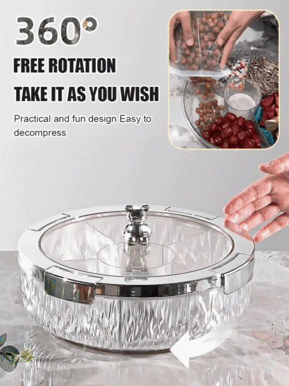 Household Sealed Rotating Snack Fruit Tray - Order with Notes