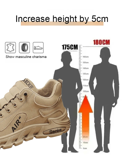 Men's Thick Sole Casual Work Shoes