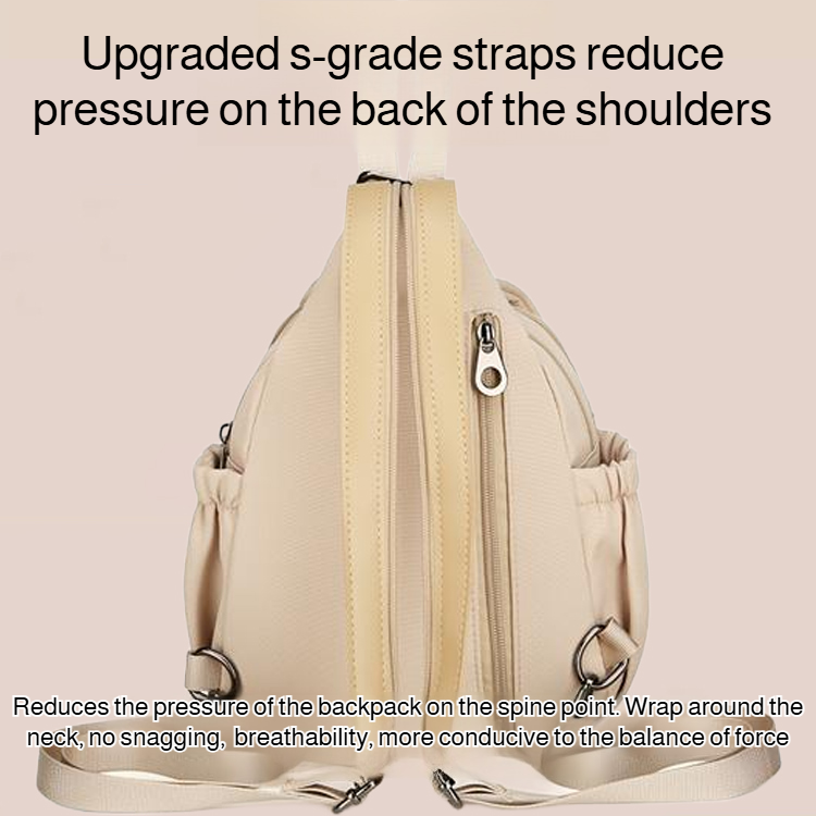 Ladies large capacity shoulder bag Multicompartment antitheft lightweight chest bag shoulder bag