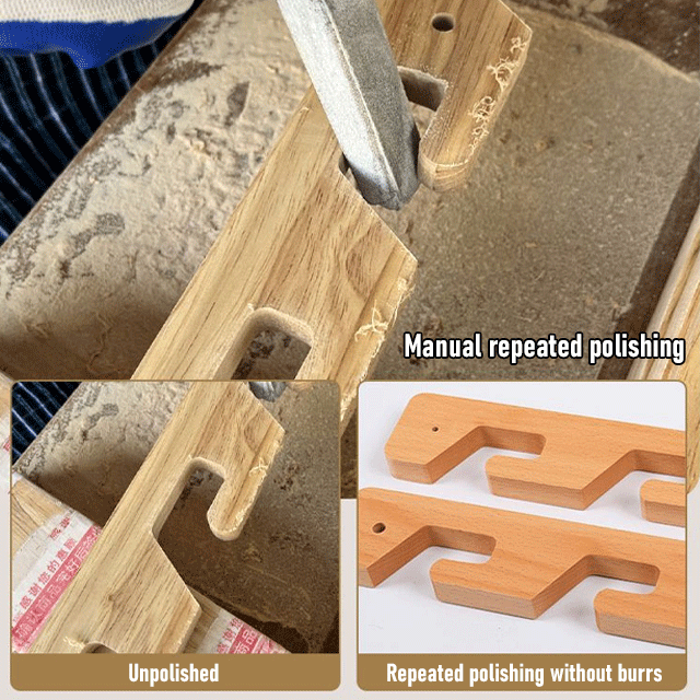 Wall-mounted Solid Wood Cap Display Rack 