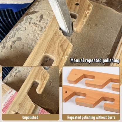 Wall-mounted Solid Wood Cap Display Rack 