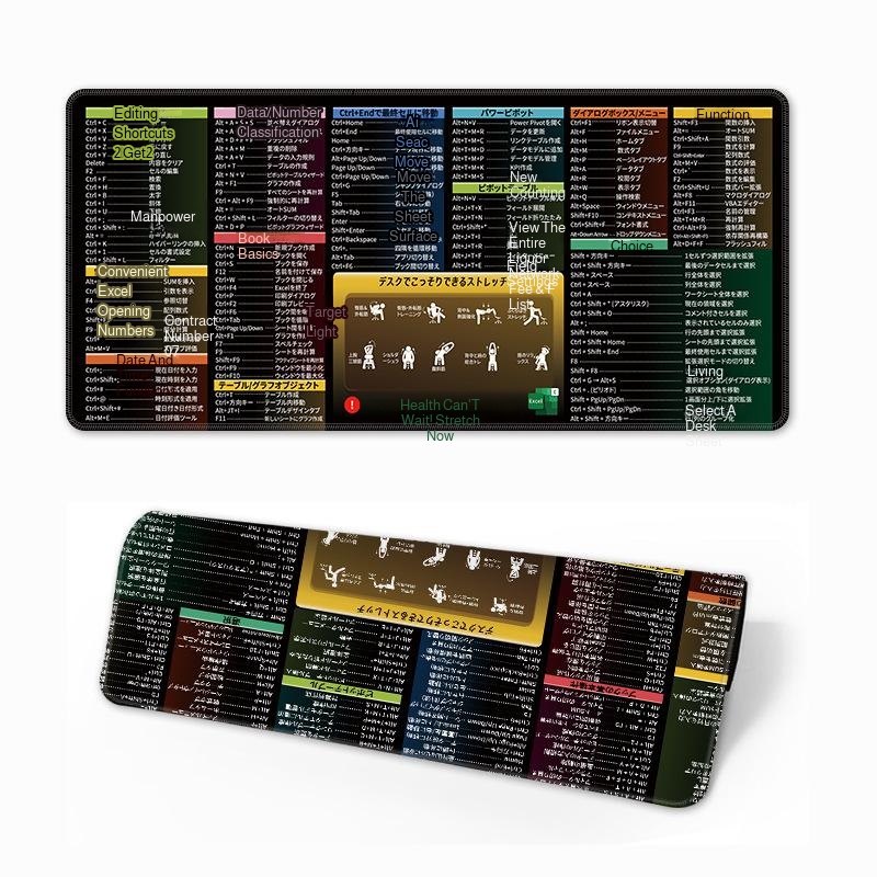 Urgent orders can be accepted. Hot-selling English mouse pad shortcut keys super large computer desk