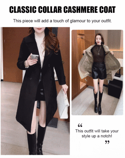 Mid-length fleece trench coat