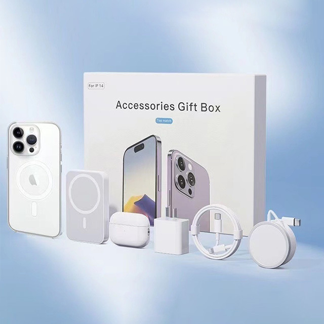 Magnetic Charging Power Bank and Earphone Set, Six-piece Set