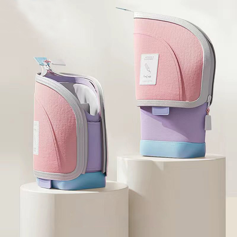 Two-in-one large capacity multi-layer standing pen holder pen bag