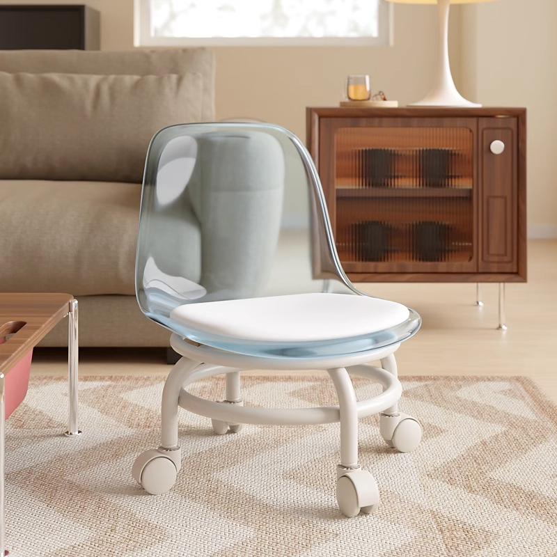 Transparent acrylic swivel home small stool