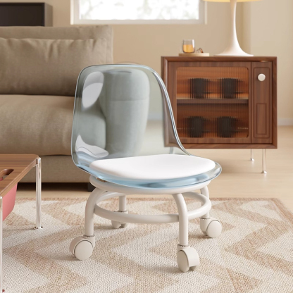 Transparent acrylic swivel home small stool