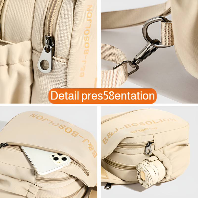 Ladies large capacity shoulder bag Multicompartment antitheft lightweight chest bag shoulder bag