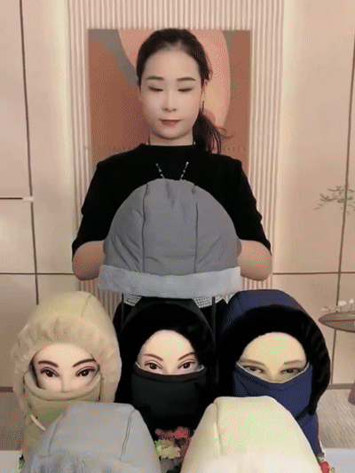 Fleece-lined thickened thermal face mask