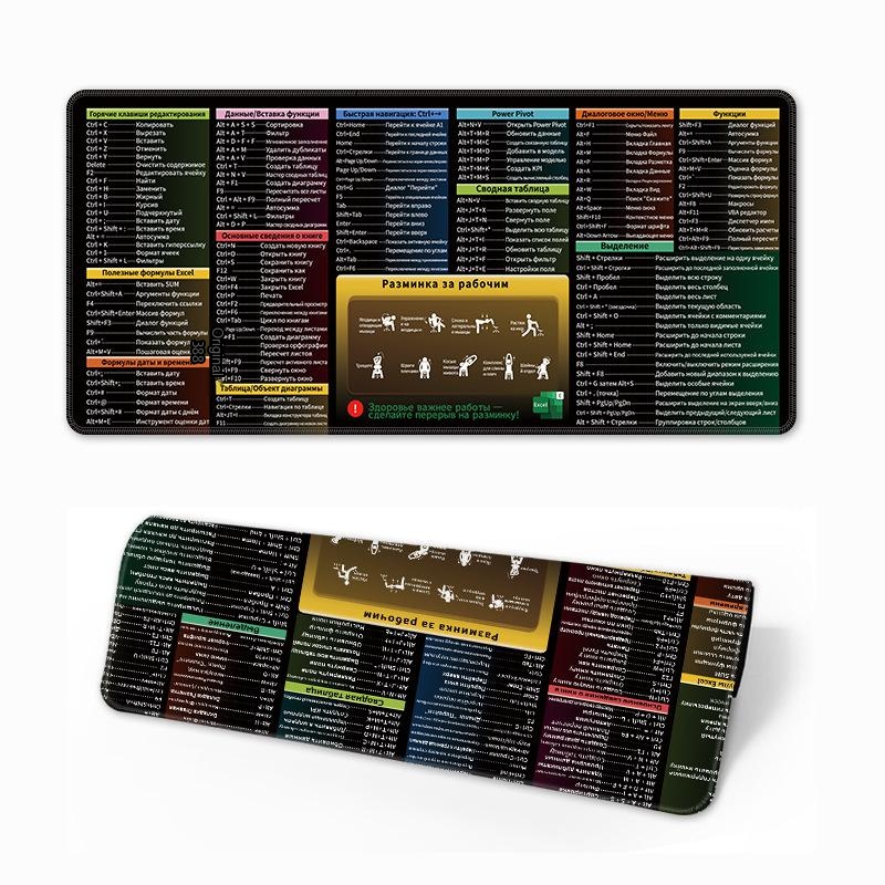Urgent orders can be accepted. Hot-selling English mouse pad shortcut keys super large computer desk