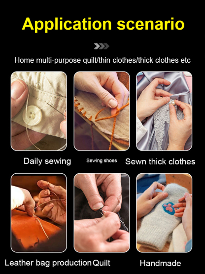 [Great Value 34-Piece Set] Large-Eye Steel Needle Sewing Tool Set