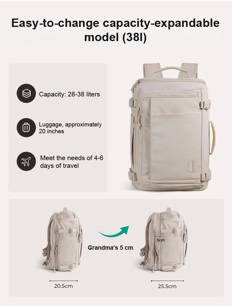 [Hold the whole world] Box-style large-capacity luggage backpack