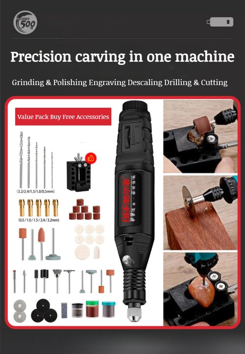 Handcarved multifunctional mini handheld micro electric pen