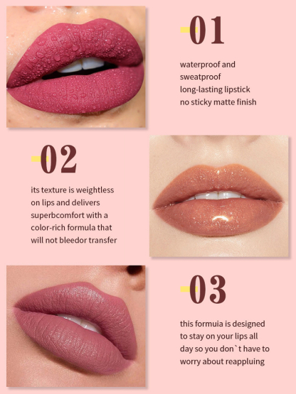 12-color book lip gloss set