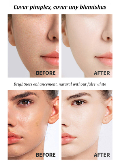 Dual-ended foundation stick with brush