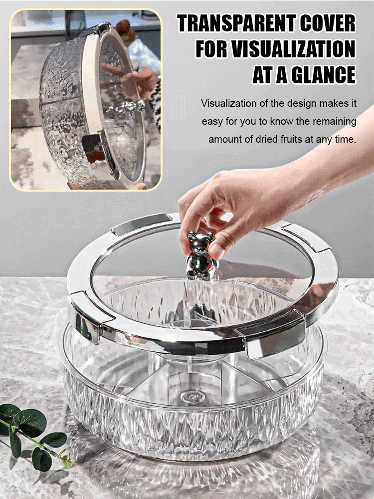 Household Sealed Rotating Snack Fruit Tray - Order with Notes