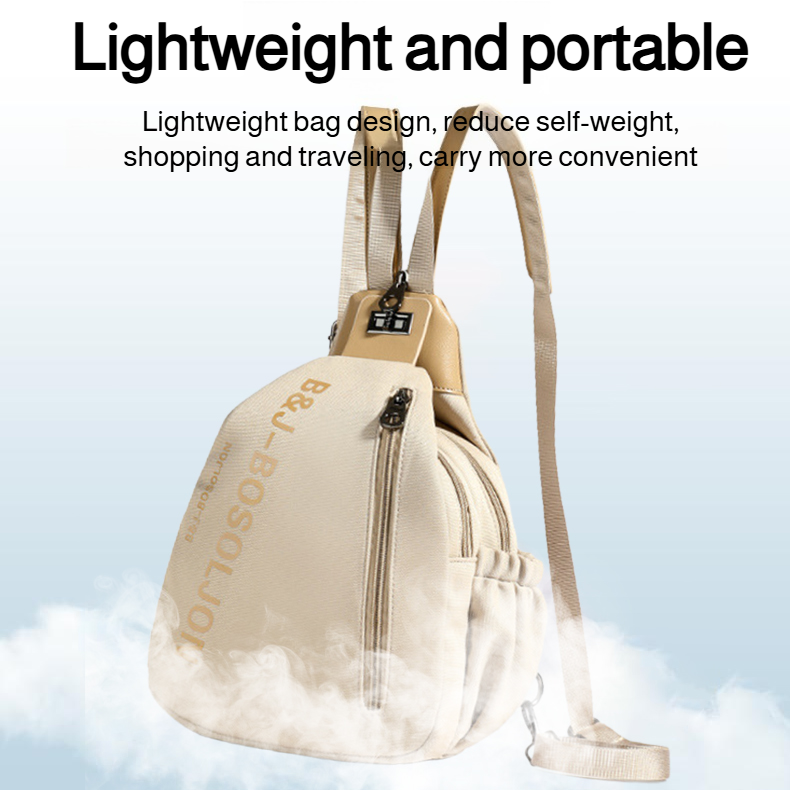 Ladies large capacity shoulder bag Multicompartment antitheft lightweight chest bag shoulder bag