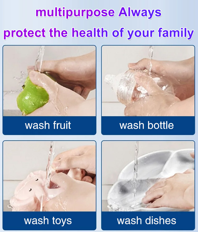 Fruit and vegetable pesticide residue removal cleaner