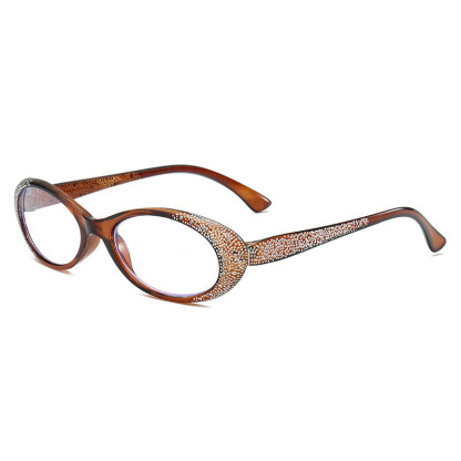 Fashionable diamond-studded beauty reading glasses